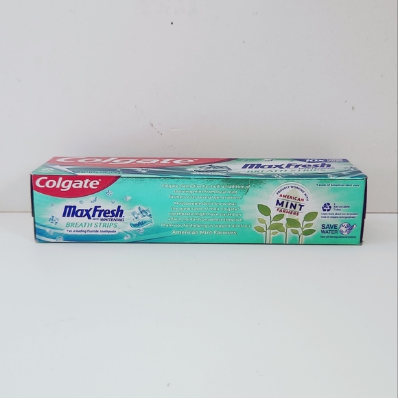 🍭7/$15 Colgate Max Fresh Whitening Toothpaste with Breath Strips, Clean Mint - Picture 2 of 12